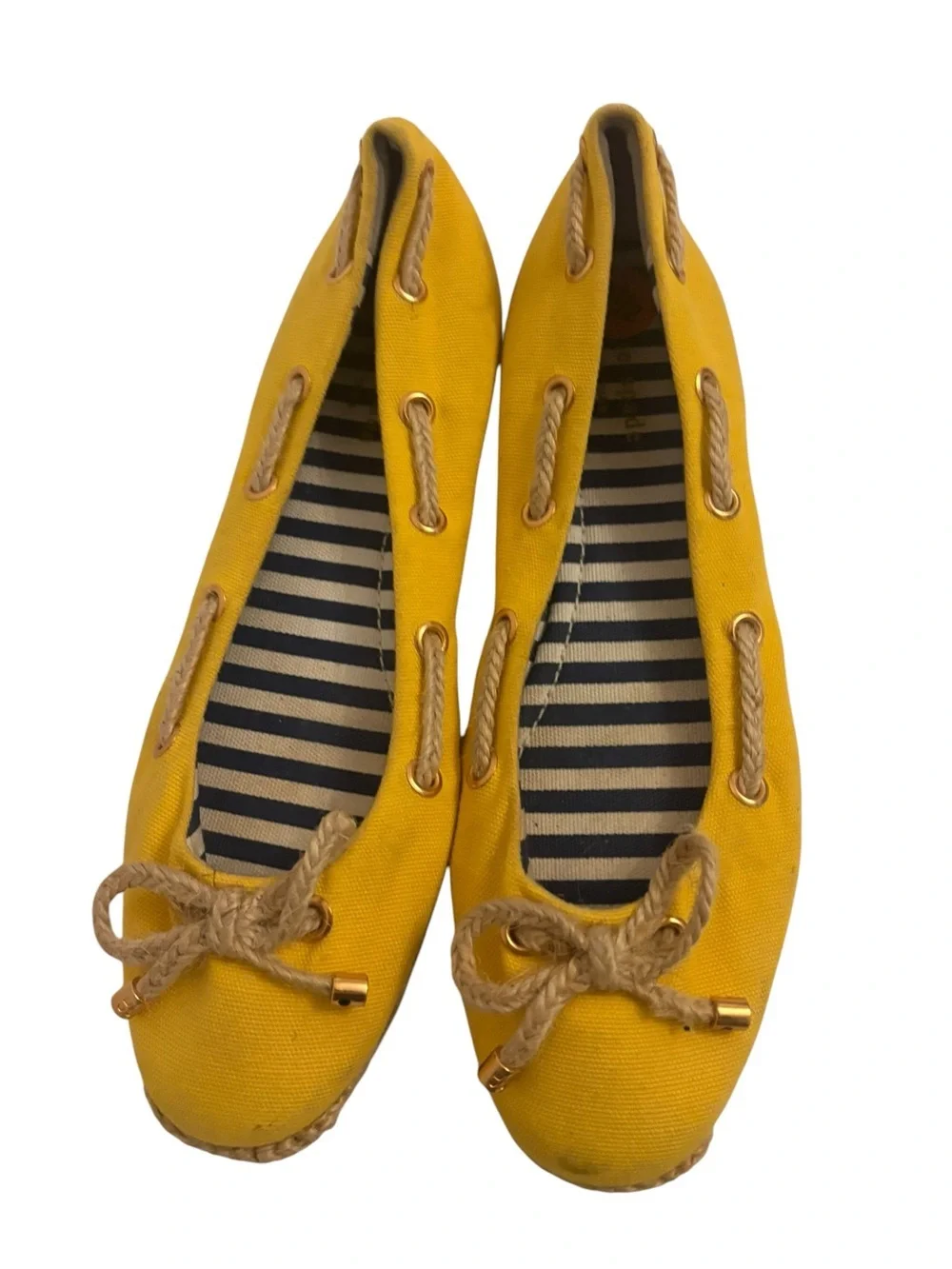 kate spade Yellow Canvas Bow Espadrille Flats - Picture 5 of 6